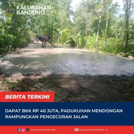 Dapat BKK Rp 40 Juta, Padukuhan Mendongan Rampungkan Pengecoran Jalan